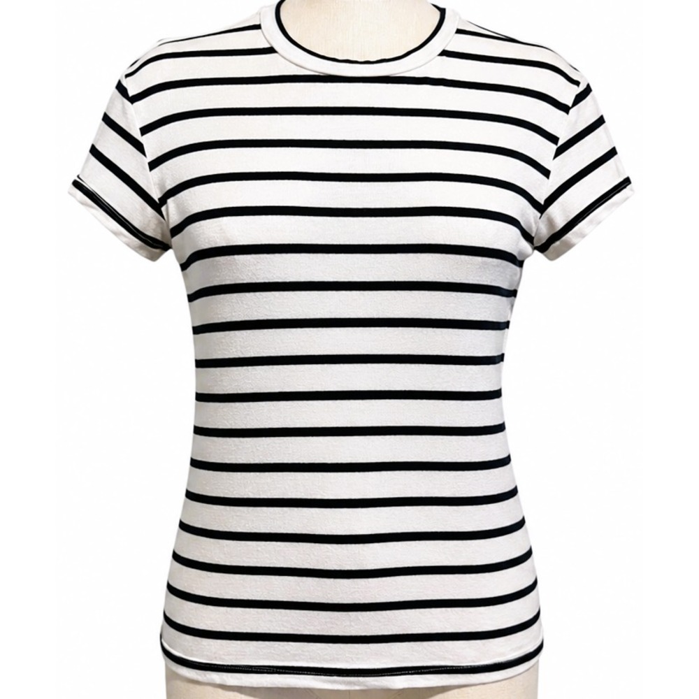 Amour Vert Top Womens Coastal Nautical Striped Organic Cotton Granola Capsule SM